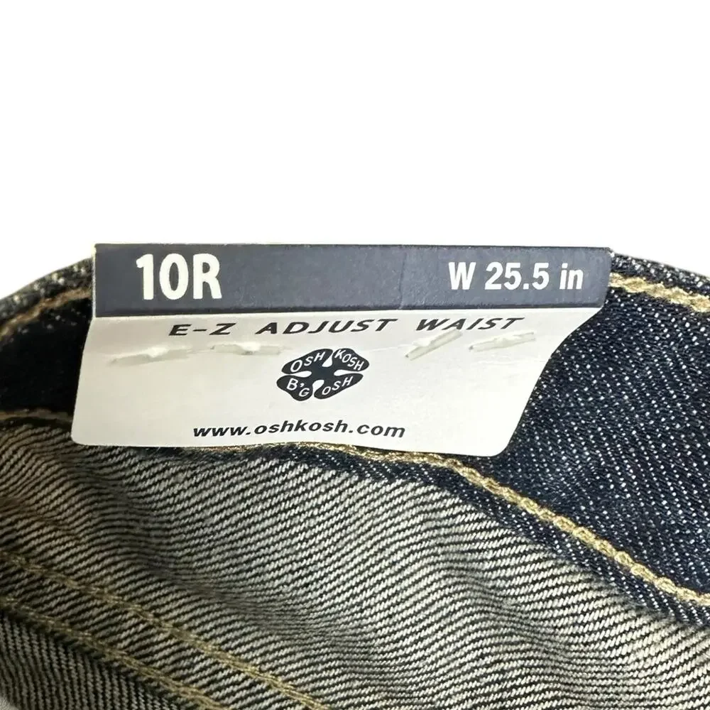 Boys Osh Kosh B'Gosh Straight Blue Jeans Size 10R Adjustable Waist NWT